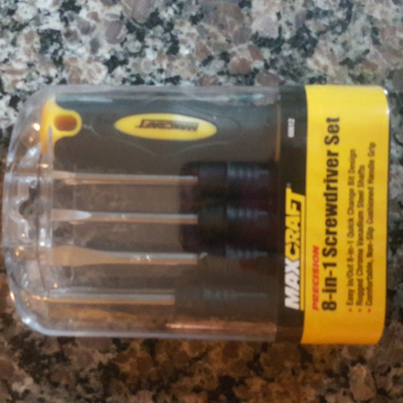 MAXCRAFT 8 in 1 screwdriver set new in package quick change steel nonslip grip - Picture 1 of 6